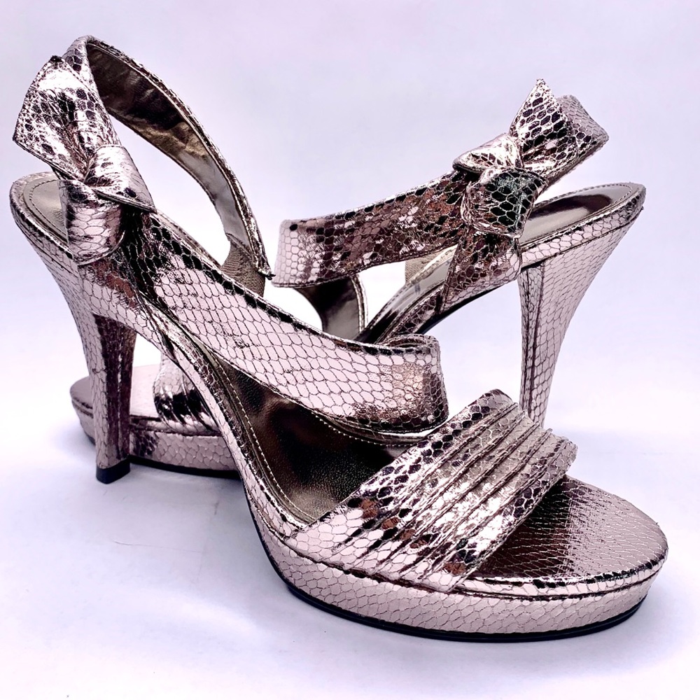 Women’s Nine West Silver Strap 4 inch heels-8